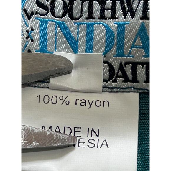 Southwest Indian Foundation Open Kimono M 100% Rayon Green Western Indie Boho - Picture 6 of 7